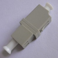 Simplex Plastic LC Fiber Optic Adapter Beige Color Ceramic Sleeve