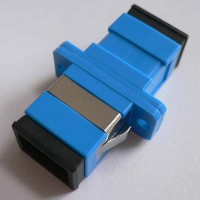 Simplex Plastic SC Fiber Optic Adapter Blue Color Ceramic Sleeve