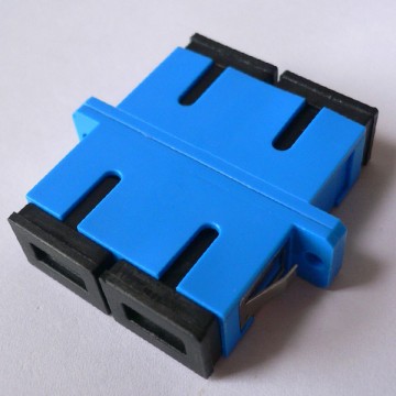 Duplex Plastic SC Fiber Optic Adapter Blue Color Ceramic Sleeve