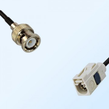 Fakra B 9001 White Female - BNC Male Coaxial Cable Assemblies