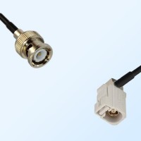 Fakra B 9001 White Female R/A - BNC Male Coaxial Cable Assemblies