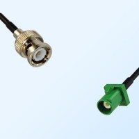 Fakra E 6002 Green Male - BNC Male Coaxial Cable Assemblies