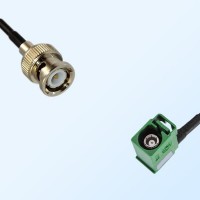Fakra E 6002 Green Female R/A - BNC Male Coaxial Cable Assemblies