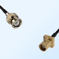 Fakra I 1001 Beige Male - BNC Male Coaxial Cable Assemblies
