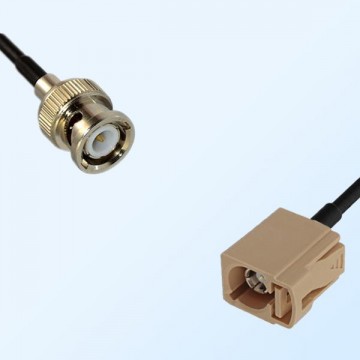 Fakra I 1001 Beige Female - BNC Male Coaxial Cable Assemblies