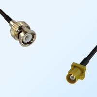 Fakra K 1027 Curry Male - BNC Male Coaxial Cable Assemblies