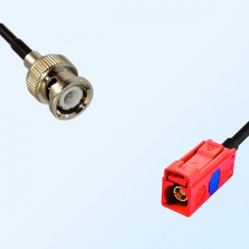 Fakra L 3002 Carmin Red Female - BNC Male Coaxial Cable Assemblies