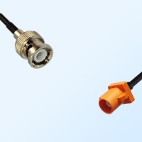 Fakra M 2003 Pastel Orange Male - BNC Male Coaxial Cable Assemblies