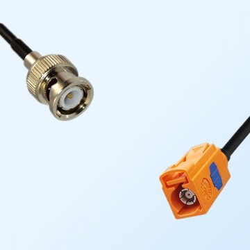 Fakra M 2003 Pastel Orange Female - BNC Male Coaxial Cable Assemblies