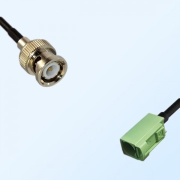 Fakra N 6019 Pastel Green Female - BNC Male Coaxial Cable Assemblies