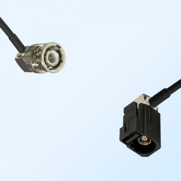 Fakra A 9005 Black Female R/A - BNC Male R/A Coaxial Cable Assemblies