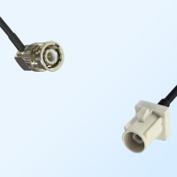 Fakra B 9001 White Male - BNC Male R/A Coaxial Cable Assemblies