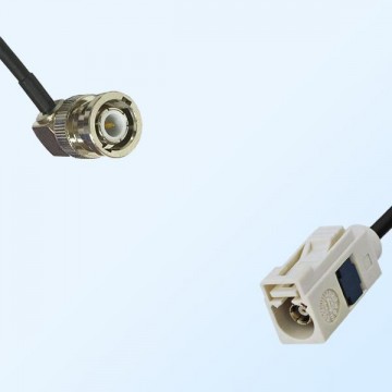 Fakra B 9001 White Female - BNC Male R/A Coaxial Cable Assemblies