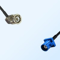 Fakra C 5005 Blue Male - BNC Male Right Angle Coaxial Cable Assemblies