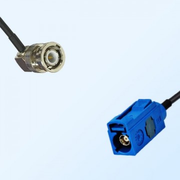 Fakra C 5005 Blue Female - BNC Male R/A Coaxial Cable Assemblies