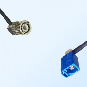 Fakra C 5005 Blue Female R/A - BNC Male R/A Coaxial Cable Assemblies