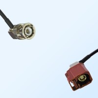 Fakra F 8011 Brown Female R/A - BNC Male R/A Coaxial Cable Assemblies