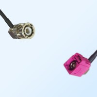 Fakra H 4003 Violet Female R/A - BNC Male R/A Coaxial Cable Assemblies