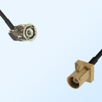 Fakra I 1001 Beige Male - BNC Male R/A Coaxial Cable Assemblies