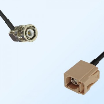Fakra I 1001 Beige Female - BNC Male R/A Coaxial Cable Assemblies