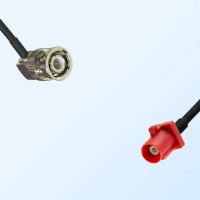 Fakra L 3002 Carmin Red Male - BNC Male R/A Coaxial Cable Assemblies