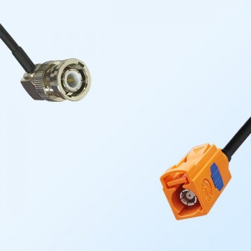 Fakra M 2003 Pastel Orange Female - BNC Male R/A Cable Assemblies