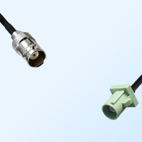 Fakra N 6019 Pastel Green Male - BNC Female Coaxial Cable Assemblies