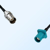 Fakra Z 5021 Water Blue Male - BNC Female Coaxial Cable Assemblies