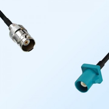 Fakra Z 5021 Water Blue Male - BNC Female Coaxial Cable Assemblies