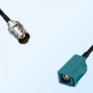 Fakra Z 5021 Water Blue Female - BNC Female Coaxial Cable Assemblies