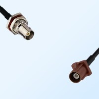 Fakra F 8011 Brown Male BNC O-Ring Bulkhead Female Cable Assemblies