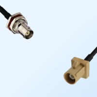 Fakra I 1001 Beige Male BNC O-Ring Bulkhead Female Cable Assemblies