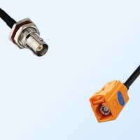 Fakra M 2003 Pastel Orange Female BNC Bulkhead Female Cable Assemblies