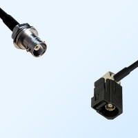 Fakra A 9005 Black Female R/A BNC Front Mount Bulkhead Female Cable