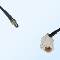 Fakra B 9001 White Female R/A - CRC9 Male Coaxial Cable Assemblies