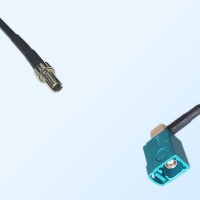 Fakra Z 5021 Water Blue Female R/A - CRC9 Male Cable Assemblies