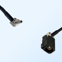Fakra A 9005 Black Female R/A - CRC9 Male R/A Coaxial Cable Assemblies