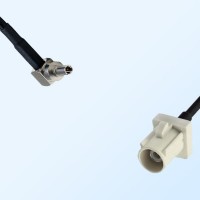 Fakra B 9001 White Male - CRC9 Male R/A Coaxial Cable Assemblies