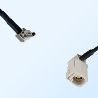 Fakra B 9001 White Female R/A - CRC9 Male R/A Coaxial Cable Assemblies