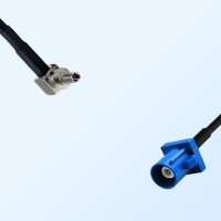 Fakra C 5005 Blue Male - CRC9 Male R/A Coaxial Cable Assemblies