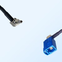 Fakra C 5005 Blue Female R/A - CRC9 Male R/A Coaxial Cable Assemblies