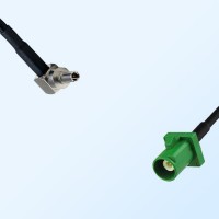 Fakra E 6002 Green Male - CRC9 Male R/A Coaxial Cable Assemblies