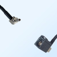 Fakra G 7031 Grey Female R/A - CRC9 Male R/A Coaxial Cable Assemblies