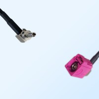 Fakra H 4003 Violet Female R/A - CRC9 Male R/A Cable Assemblies