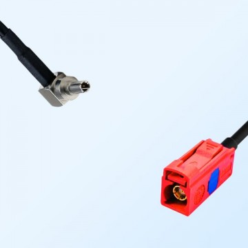 Fakra L 3002 Carmin Red Female - CRC9 Male R/A Cable Assemblies