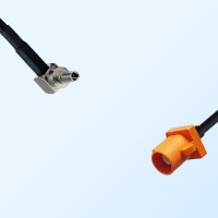 Fakra M 2003 Pastel Orange Male - CRC9 Male R/A Cable Assemblies