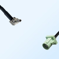 Fakra N 6019 Pastel Green Male - CRC9 Male R/A Cable Assemblies