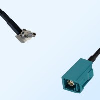 Fakra Z 5021 Water Blue Female - CRC9 Male R/A Cable Assemblies