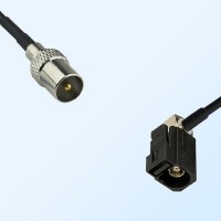 Fakra A 9005 Black Female R/A - DVB-T TV Male Coaxial Cable Assemblies