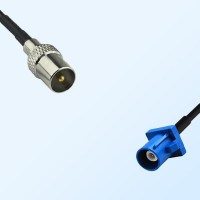 Fakra C 5005 Blue Male - DVB-T TV Male Coaxial Cable Assemblies